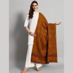 Luxury Mustard Yellow Cashmere Wool Shawl - Image 2