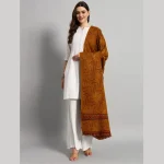 Luxury Mustard Yellow Cashmere Wool Shawl - Image 4