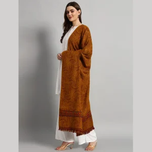 Luxury Mustard Yellow Cashmere Wool Shawl - Image 5