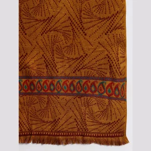 Luxury Mustard Yellow Cashmere Wool Shawl - Image 7
