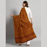 Luxury Mustard Yellow Cashmere Wool Shawl - Image 8