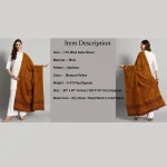 Luxury Mustard Yellow Cashmere Wool Shawl - Image 9