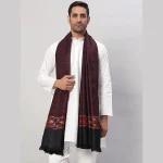 Luxury Reversible Black Striped Shawl