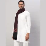 Luxury Reversible Black Striped Shawl - Image 4