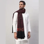 Luxury Reversible Black Striped Shawl - Image 3
