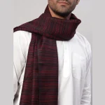 Luxury Reversible Black Striped Shawl - Image 6
