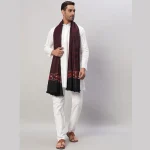 Luxury Reversible Black Striped Shawl - Image 5