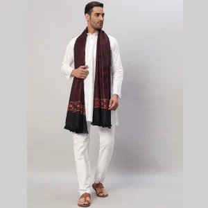 Luxury Reversible Black Striped Shawl - Image 5