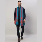 Luxury Turquoise Shawl Men's Winter Wear - Image 5