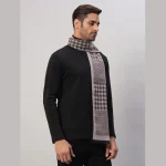Man's Brown Check Warm Soft Wool Muffler - Image 3