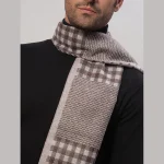 Man's Brown Check Warm Soft Wool Muffler - Image 6