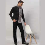 Man's Brown Check Warm Soft Wool Muffler - Image 2