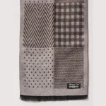 Man's Brown Check Warm Soft Wool Muffler - Image 7