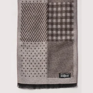 Man's Brown Check Warm Soft Wool Muffler - Image 7