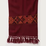 Maroon Scarf Cashmere Solid Wool Warm Muffler - Image 7