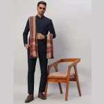Meditation Beige Shawl Unisex Soft Wool Blanket - Image 2