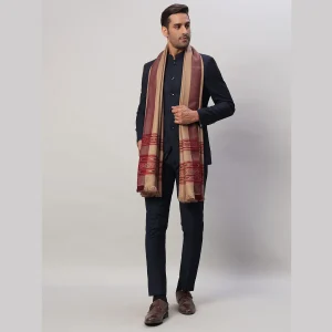 Meditation Beige Shawl Unisex Soft Wool Blanket - Image 5
