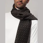Men Fashion Brown Diamond Scarf Winter Soft Wool Muffler - Image 6