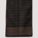 Men Fashion Brown Diamond Scarf Winter Soft Wool Muffler - Image 7
