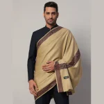 Men Reversible Solid Beige Shawl Winter Wear Lohi