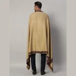 Men Reversible Solid Beige Shawl Winter Wear Lohi - Image 8