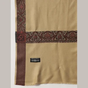 Men Reversible Solid Beige Shawl Winter Wear Lohi - Image 7