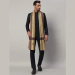 Men Reversible Solid Beige Shawl Winter Wear Lohi - Image 3