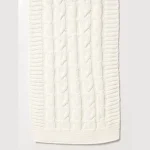 Men's 100% Wool Scarf Warm Neck Wrap White Solid Muffler - Image 7