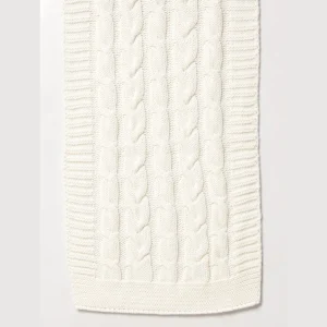 Men's 100% Wool Scarf Warm Neck Wrap White Solid Muffler - Image 7