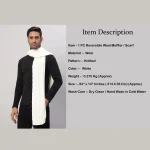 Men's 100% Wool Scarf Warm Neck Wrap White Solid Muffler - Image 8