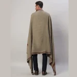 Men's Beige Wool Stole Winter Wear Long Shawl - Image 9