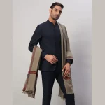 Men's Beige Wool Stole Winter Wear Long Shawl - Image 6