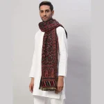 Men's Black Paisley & Floral Wrap Shawl 80"x40" - Image 3