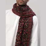 Men's Black Paisley & Floral Wrap Shawl 80"x40" - Image 6