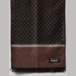 Men's Brown Diamond Cashmere Muffler Soft Wool Scarf - Image 7