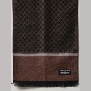 Men's ​Brown Diamond Cashmere Muffler Soft Wool Scarf - Image 7
