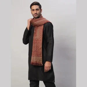 Men's Brown Foulard Wool Blanket - Image 4