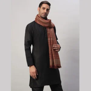 Men's Brown Foulard Wool Blanket - Image 3