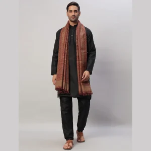 Men's Brown Foulard Wool Blanket - Image 5