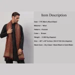 Men's Brown Foulard Wool Blanket - Image 8