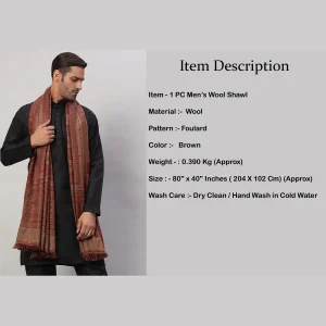 Men's Brown Foulard Wool Blanket - Image 8