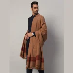 Men's Brown Shawl Winter Wrap Oversized Solid Lohi - Image 4