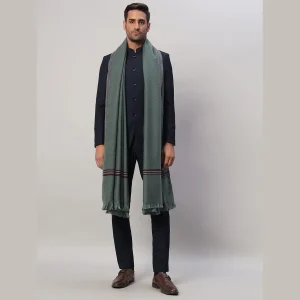 Men's Casual Grey Shawl Winter Wrap Wool Lohi - Image 4