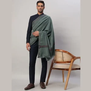 Men's Casual Grey Shawl Winter Wrap Wool Lohi - Image 6