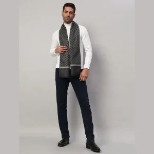 Men's Fashion ​Cashmere Muffler Black Diamond Scarves - Image 5