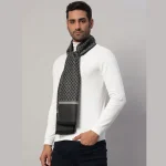 Men's Fashion ​Cashmere Muffler Black Diamond Scarves - Image 3