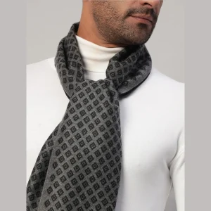 Men's Fashion ​Cashmere Muffler Black Diamond Scarves - Image 6