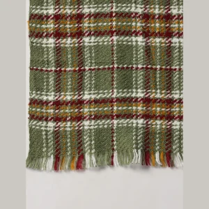 Men's Green Checks Acrylic Wool Muffler / Scarf - Image 7