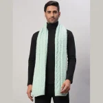 Men's Green Wool Knitted Scarf Winter Warm Neck Wraps