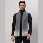 Men's Grey & Blue Ombre Scarf Comfortable Wool Muffler